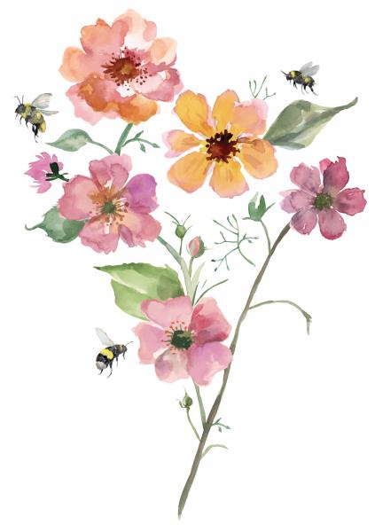 Image for event: Watercolor 101: Bumblebees - FULL