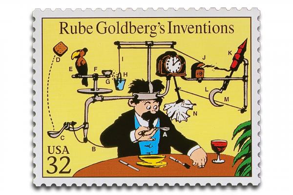Image for event: Just Like Rube Goldberg! True Story of the Man &amp; the Machine