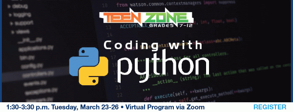Image for event: Teen Zone: Coding with Python 