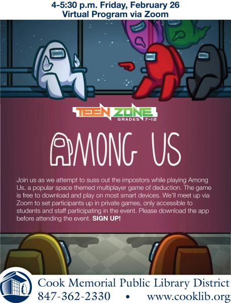 Image for event: Teen Zone: Among Us