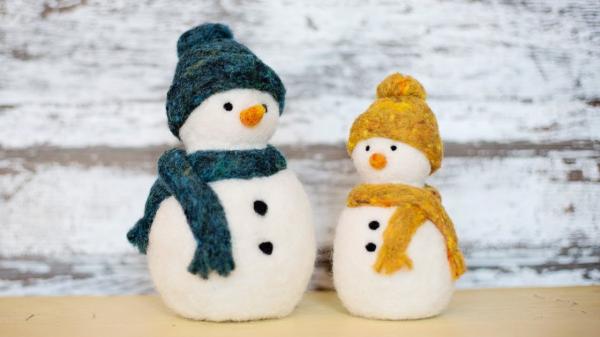 Image for event: High School Workshop: Needle Felted Snowpeople 